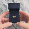 Vintage 10k Yellow Gold Gleaming Dainty Buckle Shoulder Signet Ring - Video showing the piece