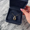 Vintage 14k Yellow Gold 2.44ct Smoky Quartz Diamond Chic Pear Slide Pendant - Video showing the piece