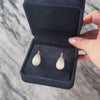 Large Vintage Italian 18k Rose Gold Cat's Eye Glass Dreamy Teardrop Earrings - Video showing the piece