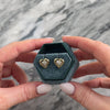 Vintage 14K Yellow and White Gold .19cttw Diamond Heart Jacket Stud Earrings - Video showing the piece