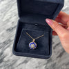 Antique Georgian 14k Rosy Yellow Gold & Silver Rose Cut Diamond Pearl Incredible Blue Enamel Decorated Dome Charm / Pendant - Video showing the piece