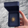 Vintage Large 14k Yellow Gold .6cttw Ruby Diamond Twirling Star Pin / Pendant - Video showing the piece