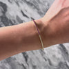Vintage 14k Yellow Gold Pink Sapphire Diamond Sparkling Bangle Bracelet - Video showing the piece