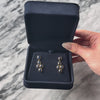 Vintage 14k Yellow Gold 14.79cttw Blue Sapphire Cabochon Dangle Earrings - Video showing the piece