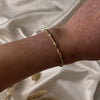 Vintage 18k Yellow Gold Diamond Articulated Link Mid Century Bracelet - Video showing the piece