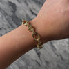 Vintage Italian 14k Yellow Gold Textured Cable Link Bracelet - Video showing the piece