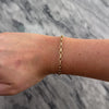 Vintage 14k Yellow Gold Classic Alternating Ridged Link Charm Bracelet - Video showing the piece