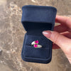 Estate 14k Yellow Gold 1.17cttw Ruby Diamond Dimensional Pavã© Bypass Ring - Video showing the piece
