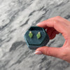 Vintage 14k Yellow Gold .77cttw Green Garnet Diamond Dynamic Bright Cluster Stud Earrings - Video showing the piece