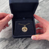 Vintage 14k Yellow Gold Baby Shoes Medallion Charm / Pendant - Video showing the piece