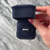 Vintage 14k White Gold Diamond Classic Line Scroll Detail Band Ring - Video showing the piece