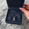 Estate 14k White Gold Diamond Glittering Lucky Wishbone Pendant - Video showing the piece
