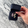 Estate Substantial 14k Rose Gold 4.15ct Amethyst .57ct Blue Topaz .52ct Garnet Citrine Diamond Playful Multi-Cut Cluster Open Cocktail Ring - Video showing the piece