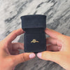 Vintage 14k Yellow Gold Blue Sapphire Diamond Blossoming Carved Flower Ring 8.00