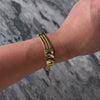 Vintage Heavy 14k Yellow Gold Unusual Curb Chain Mesh Link Bracelet - Video showing the piece