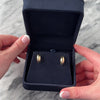 Vintage 14k Yellow Gold Textured Half-Hoop Stud Earrings - Video showing the piece