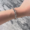 Vintage Italian Lightweight 14k White Gold Textured Cable Link Bracelet - Video showing the piece