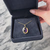 Vintage 14k Yellow Gold 5ct Amethyst Gleaming Cabochon Pendant - Video showing the piece