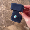 Vintage 14k Yellow Gold 1.91ct Robin's Egg Blue Turquoise Diamond Brilliant Oval Halo Cocktail Ring - Video showing the piece