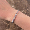 Vintage 14k White Gold 2.48cttw Tanzanite Diamond Crossover Alternating Line Bracelet - Video showing the piece
