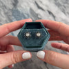 Vintage 14k White Gold .5cttw Blue Sapphire Diamond Glittering Starburst Stud Earrings - Video showing the piece