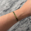 Vintage Italian 14k Yellow Gold Flashing Textured Fish-Tail Flat Link Bracelet - Video showing the piece