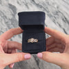 Estate 14k Rose Gold .7ct Morganite Champagne Diamond White Diamond Sparkling Intertwined Shoulder Ring - Video showing the piece