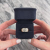 Vintage Substantial 14k Yellow & White Gold .87cttw Diamond Stunning Geometric Wide Band Ring - Video showing the piece