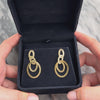 Vintage 14k Yellow Gold Playful Textured Artistic Dangle Earrings