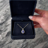 Vintage 14k White Gold 2.6ct Tanzanite .21cttw Diamond Halo Pendant - Video showing the piece