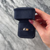 Vintage 14k Yellow Gold 1.28ct Iolite Elongated Solitaire Ribbed Shoulder Ring - Video showing the piece