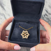 Antique 14k Yellow Gold Old Mine Cut Diamond Pearl Starflower Pin / Pendant - Video showing the piece