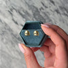 Vintage 18k Yellow Gold Dramatic Theater Mask Stud Earrings - Video showing the piece