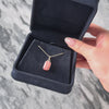 Estate 14k White Gold 6ct Rhodochrosite Diamond Pretty Oval Pendant - Video showing the piece