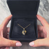 Vintage 18k Yellow Gold 1.41cttw Blue Sapphire Diamond Brilliant Flourishing Cluster Pendant - Video showing the piece