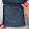 Vintage 14k Yellow Gold 1mm Sleek Wire Collar Chain - Video showing the piece