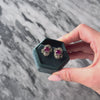 Antique 9k White & Yellow Gold Synthetic Ruby Natural Old Mine Diamond Earrings - Video showing the piece