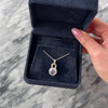 Vintage 14k White Gold .65ct Tanzanite Diamond Chic Geometric Bezel-Set Pendant - Video showing the piece