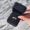 Vintage 10k Yellow Gold Sapphire Diamond Delicate Wave Ring  - Video showing the piece