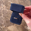 Vintage 14k Yellow Gold Berry Garnet Diamond Chic Partial Bezel Ring - Video showing the piece