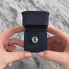 Vintage 14k White Gold 2.67ct London Blue Topaz .81cttw Diamond Ribbed-Shank Oceanic Halo Ring - Video showing the piece