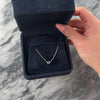 Vintage 14k White Gold Blue Topaz Chic Bezel Solitaire Necklace - Video showing the piece
