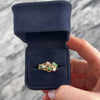 Vintage 14k Yellow Gold .67cttw Diamond .5cttw Emerald Bold Brutalist Branching Scatter Ring - Video showing the piece