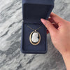 Antique Victorian 14k Rosy Yellow Gold Banded Agate Incredible Oversized Carved Cameo Pendant - Video showing the piece