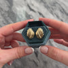 Vintage 14k Yellow Gold Swirling Puffy Shell Stud Earrings - Video showing the piece