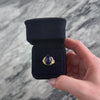 Vintage 18k Yellow Gold Lapis Lazuli Ornate Detailed Shoulder Ring - Video showing the piece
