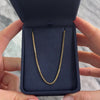 Vintage Substantial 14k Yellow Gold Long Box Link 1.4mm Chain - Video showing the piece