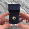 Vintage 14k Yellow Gold Diamond Funky Black Enamel Yin & Yang Motif Ring - Video showing the piece