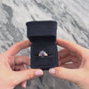 Antique Victorian 10k Rosy Yellow Gold 7.05ct Amethyst Striking Oval Decorated Band Ring - Video showing the piece