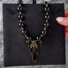 Vintage Heavy Art Deco 14k Yellow Gold Onyx Geometric Statement Necklace - Video showing the piece